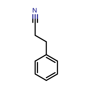 Chemical structure of 3-Phenylpropanenitrile , CAS 645-59-0, AChemBlock X206355