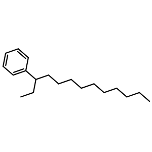 Chemical structure of 3-phenyltridecane , CAS 4534-52-5, AChemBlock X206356