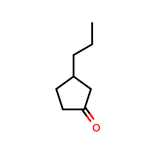 Chemical structure of 3-Propylcyclopentanone , CAS 82322-93-8, AChemBlock X206358