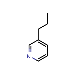 Chemical structure of 3-Propylpyridine , CAS 4673-31-8, AChemBlock X206360