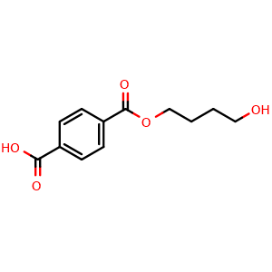 Chemical structure of 4-((4-hydroxybutoxy)carbonyl)benzoic acid , CAS 63317-89-5, AChemBlock X206370