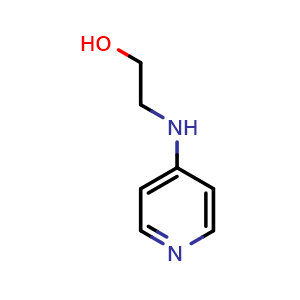 Chemical structure of 4-(2-Hydroxyethylamino)-pyridine , CAS 192130-06-6, AChemBlock X206395