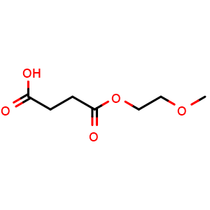 Chemical structure of 4-(2-Methoxyethoxy)-4-oxobutanoic acid , CAS 6946-89-0, AChemBlock X206397