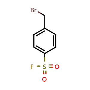 Chemical structure of 4-(bromomethyl)benzene-1-sulfonyl fluoride , CAS 7612-88-6, AChemBlock X206444