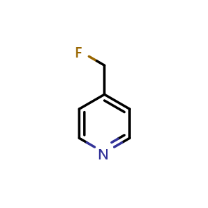 Chemical structure of 4-(Fluoromethyl)pyridine , CAS 82878-59-9, AChemBlock X206461