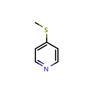 Chemical structure of 4-(methylthio)pyridine , CAS 22581-72-2, AChemBlock X206468