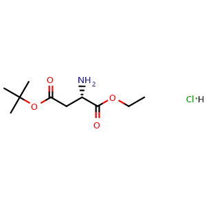 Chemical structure of 4-(tert-butyl) 1-ethyl L-aspartate hydrochloride , CAS 53665-67-1, AChemBlock X206480