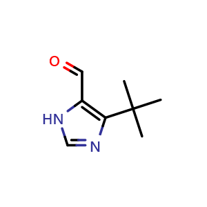 Chemical structure of 4-(tert-Butyl)-1H-imidazole-5-carbaldehyde , CAS 714273-83-3, AChemBlock X206481