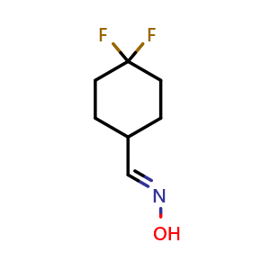 Chemical structure of 4,4-Difluorocyclohexanecarbaldehyde Oxime , CAS 1952348-03-6, AChemBlock X206502