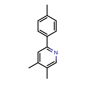 Chemical structure of 4,5-Dimethyl-2-(4-methylphenyl)pyridine , CAS 1686126-88-4, AChemBlock X206522