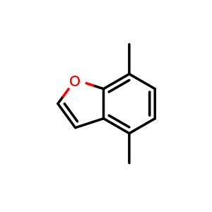 Chemical structure of 4,7-dimethylbenzofuran , CAS 28715-26-6, AChemBlock X206532