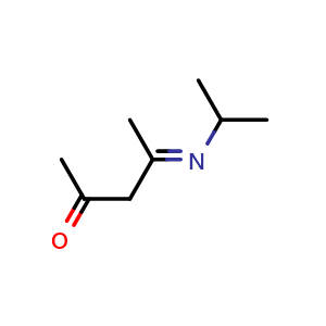Chemical structure of 4-[(1-methylethyl)imino]-2-pentanone , CAS 31411-75-3, AChemBlock X206538