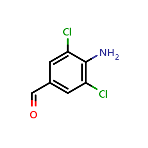 Chemical structure of 4-Amino-3,5-dichlorobenzaldehyde , CAS 62909-66-4, AChemBlock X206560