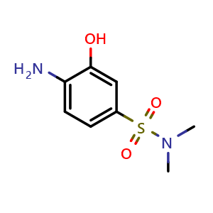 Chemical structure of 4-Amino-3-hydroxy-N,N-dimethylbenzenesulfonamide , CAS 41608-75-7, AChemBlock X206563