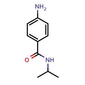 Chemical structure of 4-Amino-N-(propan-2-yl)benzamide , CAS 774-67-4, AChemBlock X206575