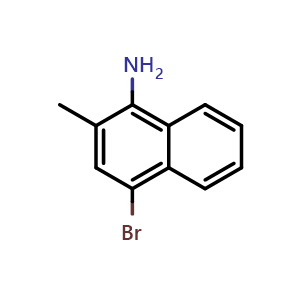 Chemical structure of 4-bromo-2-methyl-naphthalen-1-amine , CAS 37113-08-9, AChemBlock X206612