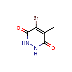 Chemical structure of 4-bromo-5-methyl-1,2,3,6-tetrahydropyridazine-3,6-dione , CAS 732295-61-3, AChemBlock X206636