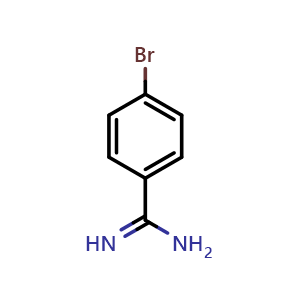 Chemical structure of 4-Bromobenzimidamide , CAS 22265-36-7, AChemBlock X206649