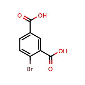 Chemical structure of 4-Bromoisophthalic acid , CAS 6939-93-1, AChemBlock X206652