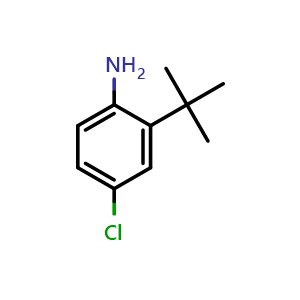 Chemical structure of 4-Chloro-2-(1,1-dimethylethyl)benzenamine , CAS 959528-03-1, AChemBlock X206676