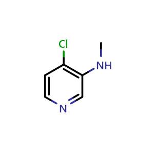Chemical structure of 4-chloro-N-methyl-pyridin-3-amine , CAS 1346538-40-6, AChemBlock X206726