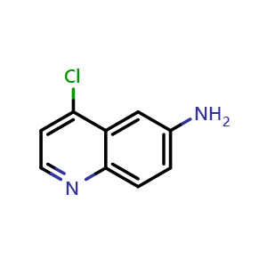 Chemical structure of 4-chloroquinolin-6-amine , CAS 1085192-91-1, AChemBlock X206729