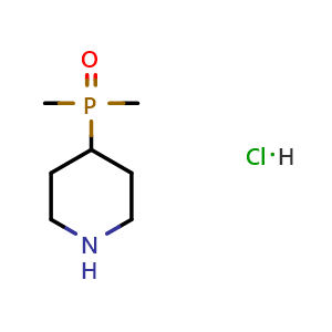 Chemical structure of 4-dimethylphosphorylpiperidine hydrochloride , CAS 2940953-08-0, AChemBlock X206733
