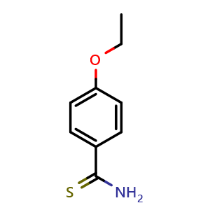 Chemical structure of 4-ethoxybenzenecarbothioamide , CAS 57774-79-5, AChemBlock X206737