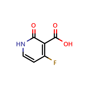 Chemical structure of 4-fluoro-2-oxo-1H-pyridine-3-carboxylic acid , CAS 1803770-09-3, AChemBlock X206750