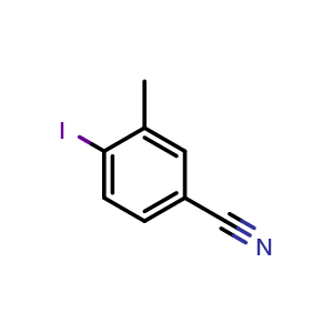 Chemical structure of 4-Iodo-3-methylbenzonitrile , CAS 42872-85-5, AChemBlock X206788