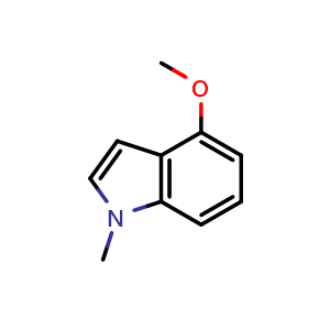 Chemical structure of 4-methoxy-1-methyl-1H-indole , CAS 7556-35-6, AChemBlock X206801