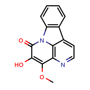 Chemical structure of 4-methoxy-5-hydroxycanthin-6-one , CAS 18110-86-6, AChemBlock X206803
