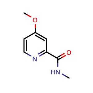 Chemical structure of 4-methoxy-N-methyl-2-pyridinecarboxamide , CAS 1878552-33-0, AChemBlock X206811