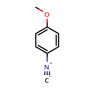 Chemical structure of 4-methoxyphenyl isocyanide , CAS 10349-38-9, AChemBlock X206813