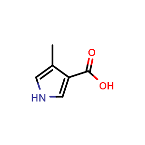 Chemical structure of 4-methyl-1H-pyrrole-3-carboxylic acid , CAS 64276-66-0, AChemBlock X206815