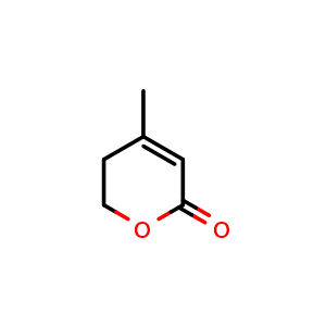 Chemical structure of 4-methyl-5,6-dihydro-2H-pyran-2-one , CAS 2381-87-5, AChemBlock X206822
