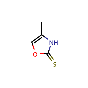 Chemical structure of 4-methyloxazole-2(3H)-thione , CAS 13016-17-6, AChemBlock X206831