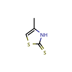 Chemical structure of 4-methylthiazole-2(3H)-thione , CAS 5685-06-3, AChemBlock X206835