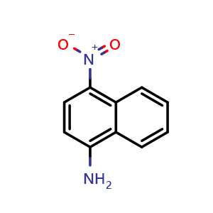 Chemical structure of 4-Nitronaphthalen-1-amine , CAS 776-34-1, AChemBlock X206837