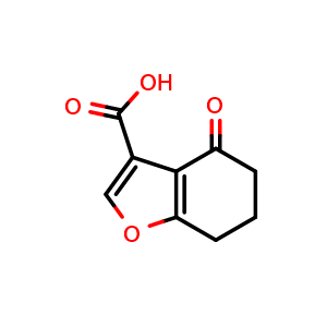 Chemical structure of 4-oxo-6,7-dihydro-5H-benzofuran-3-carboxylic acid , CAS 56671-28-4, AChemBlock X206842