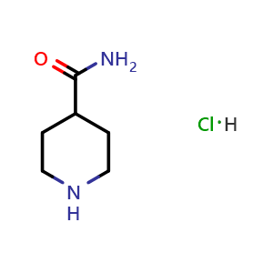 Chemical structure of 4-Piperidinecarboxamide hydrochloride , CAS 39674-99-2, AChemBlock X206848