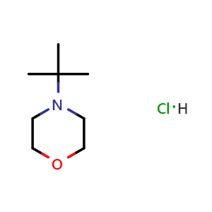 Chemical structure of 4-tert-butylmorpholine hydrochloride , CAS 23862-99-9, AChemBlock X206853