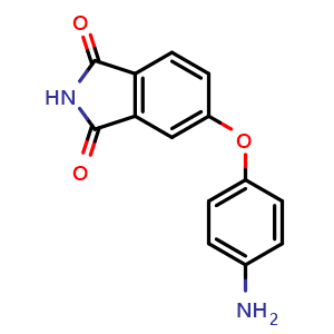 Chemical structure of 5-(4-aminophenoxy)isoindoline-1,3-dione , CAS 284462-39-1, AChemBlock X206872