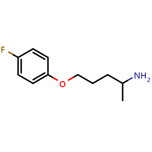 Chemical structure of 5-(4-Fluorophenoxy)-2-pentanamine , CAS 1226157-03-4, AChemBlock X206878