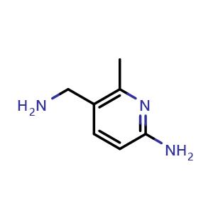 Chemical structure of 5-(aminomethyl)-6-methyl-pyridin-2-amine , CAS 210704-95-3, AChemBlock X206882