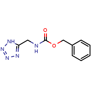 Chemical structure of 5-(Cbz-aminomethyl)-1H-tetrazole , CAS 33841-53-1, AChemBlock X206893