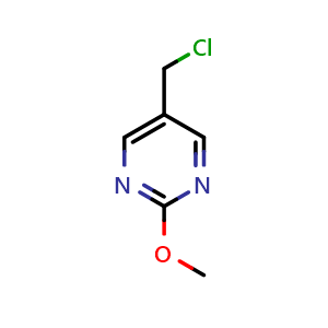Chemical structure of 5-(chloromethyl)-2-methoxy-pyrimidine , CAS 944902-19-6, AChemBlock X206895