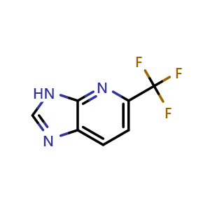 Chemical structure of 5-(trifluoromethyl)-3H-imidazo[4,5-b]pyridine , CAS 617678-32-7, AChemBlock X206918