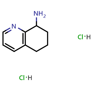 Chemical structure of 5,6,7,8-tetrahydroquinolin-8-amine dihydrochloride , CAS 1187929-87-8, AChemBlock X206926