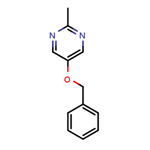Chemical structure of 5-benzyloxy-2-methyl-pyrimidine , CAS 1030379-84-0, AChemBlock X206986